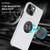 For iPhone 13 mini Magnetic Ring Kickstand Shockproof Phone Case (Silver)