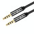 JINGHUA Audio Cable 3.5mm Male To Male AUX Audio Adapter Cable, Length: 2m(4 Knots Black)