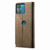 For Motorola Edge 40 Neo Denim Texture Flip Leather Phone Case(Khaki)