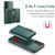 For Samsung Galaxy S22+ DG.MING M5 Series Zip RFID Multi Card Detachable Leather Phone Case(Green)