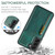 For Samsung Galaxy S22 DG.MING M5 Series Zip RFID Multi Card Detachable Leather Phone Case(Green)