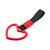 2 PCS Car Rear Bumper Warning Hanging Ring Car Hand Pull Ring(Red Black Belt)