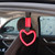 2 PCS Car Rear Bumper Warning Hanging Ring Car Hand Pull Ring(Red Black Belt)
