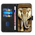 For iPhone 14 Pro Max YX0060 Elephant Head Embossed Phone Leather Case with Lanyard(Black)