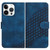 For iPhone 15 Pro Max YX0060 Elephant Head Embossed Phone Leather Case with Lanyard(Royal Blue)