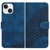 For iPhone 14 YX0060 Elephant Head Embossed Phone Leather Case with Lanyard(Royal Blue)