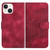 For iPhone 13 YX0060 Elephant Head Embossed Phone Leather Case with Lanyard(Rose Red)