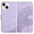 For iPhone 13 mini YX0060 Elephant Head Embossed Phone Leather Case with Lanyard(Light Purple)