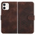 For iPhone 12/12 Pro YX0060 Elephant Head Embossed Phone Leather Case with Lanyard(Coffee)