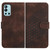For OnePlus 9R 5G YX0060 Elephant Head Embossed Phone Leather Case with Lanyard(Coffee)