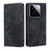 For Xiaomi 14 RFID Anti-theft Brush Magnetic Leather Phone Case(Black)
