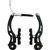 4 PCS Bicycle Mountain Bike V Brake Full V Brake Caliper, Colour: Black