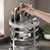 Home Thicken Knife Organizer Chopstick Cylinder Kitchen Drainage Countertop Shelf, Specification: Fixed (Black)