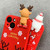 For iPhone 14 Colored Drawing Deer Relief Doll Soft TPU Phone Case(Christmas Tree and Deer)