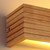 35cm LED Solid Wood Wall Lamp Bedroom Bedside Lamp Corridor Wall Lamp(White Light)