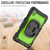 For Samsung Galaxy Tab A9 Handle Silicone Hydric PC Tablet Case with Shoulder Strap(Yellow Green)