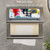 2 In 1 No-Punch Bathroom Shelf Household Paper Towel Cell Phone Toiletries Storage Rack(Black)