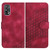 For Realme 7 Pro YX0060 Elephant Head Embossed Phone Leather Case with Lanyard(Rose Red)