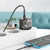 Hoco N34 Dazzling PD20W + QC3.0 Dual Port Charger Set with Type-C to Type-C Cable, EU Plug(Black)