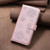 For iPhone XR Four-leaf Embossed Leather Phone Case(Pink)