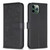 For iPhone 11 Pro Four-leaf Embossed Leather Phone Case(Black)