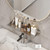 Faucet Rack Home Bathroom Vanity Shelf No Hole Storage Shelf, Length: 40cm (Gray)