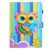 For iPad mini 5 / 4 / 3 / 2 / 1 Colored Drawing Horizontal Flip PU Leather Case with Holder & Card Slot & Sleep / Wake-up Function(Rainbow Owl)