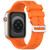 For Apple Watch Series 9 41mm H Texture Silicone Ladder Buckle Watch Band(Orange)