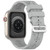 For Apple Watch Series 7 41mm H Texture Silicone Ladder Buckle Watch Band(Grey)