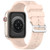 For Apple Watch SE 40mm H Texture Silicone Ladder Buckle Watch Band(Sand Pink)