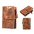 BULL CAPTAIN 01 RFID Anti-theft Multifunctional Cowhide Vertical Detachable Men Wallet(Coffee)