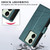 For Xiaomi Redmi 13C PU Genuine Leather Texture Embossed Line Phone Case(Green)