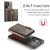 For Samsung Galaxy S22 Ultra DG.MING M5 Series Zip RFID Multi Card Detachable Leather Phone Case(Coffee)