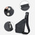Multi-Function Portable Anti-theft Polyester Business Chest Bag Outdoor Sports Left Shoulder Bag for Men (Grey)
