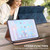 For Amazon Kindle Fire HD 10 2023 Embossed Striped Leather Tablet Case(Blue)