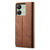 For Xiaomi Redmi 13C / Poco C65 Denim Texture Casual Style Horizontal Flip Leather Case(Brown)