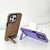 For iPhone 14 Pro Max Multi-function Holder MagSafe PU Phone Case(Mulberry)