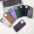 For iPhone 15 Multi-function Holder MagSafe PU Phone Case(Blue)