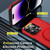 For iPhone 14 Plus Shield Armor MagSafe TPU Hybrid PC Phone Case(Red)