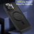 For iPhone 12 Pro Shield Armor MagSafe TPU Hybrid PC Phone Case(Black)