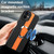 For iPhone 15 Pro Max Magnetic Litchi Leather Back Phone Case with Holder(Orange)