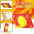 For Samsung Galaxy Tab A9 Spider Rotation Handle Silicone Hybrid PC Tablet Case(Yellow Red)