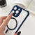 For iPhone 13 Pro Colorful Two-Color Lens Film MagSafe Magnetic Horn Acrylic+TPU Case(Blue)