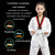 Taekwondo Clothing Child Adult Cotton Men And Women Taekwondo Training Uniforms, Size: 180(Alphabet Collar Short Sleeves)