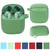 Wireless Earphones Pure Color Silicone Anti-fall Protective Case For JBL TUNE 220TWS(Grass Green)
