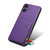 For Samsung Galaxy S23 5G Denior Imitation Calf Leather Back Phone Case with Holder(Purple)