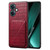 For OPPO K11 / OnePlus Nord CE3 5G Denior Imitation Crocodile Leather Back Phone Case with Holder(Rose Red)
