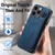 For iPhone 15 Pro Retro Wristband Holder Leather Back Phone Case(Blue)