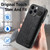 For iPhone 15 Pro Retro Wristband Holder Leather Back Phone Case(Black)