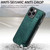 For iPhone 15 Retro Wristband Holder Leather Back Phone Case(Green)